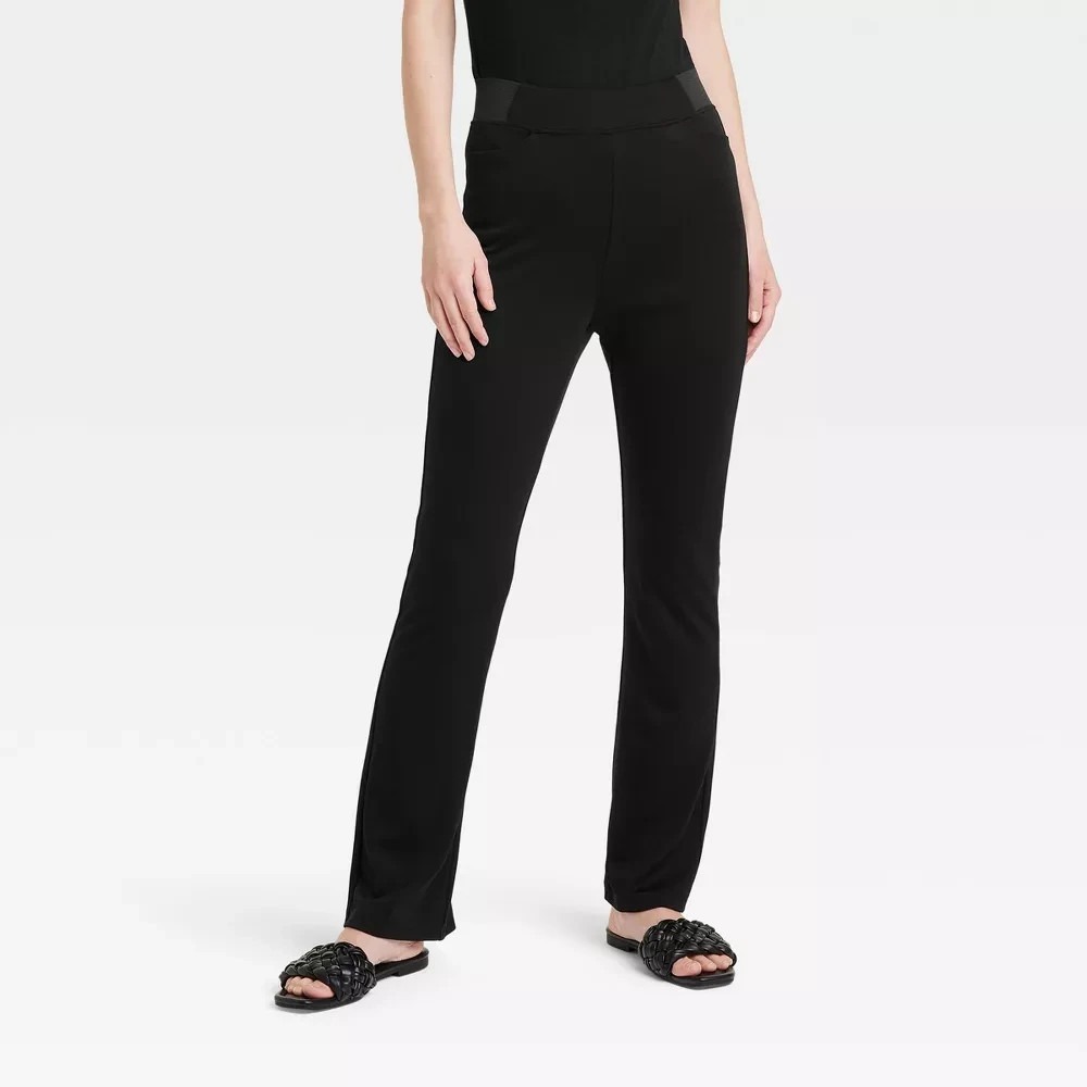Women's Flare Leggings by A New Day Black Size L New With Tags